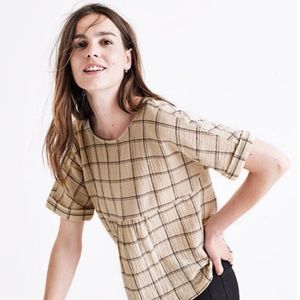 Madewell Plaid Catchline top